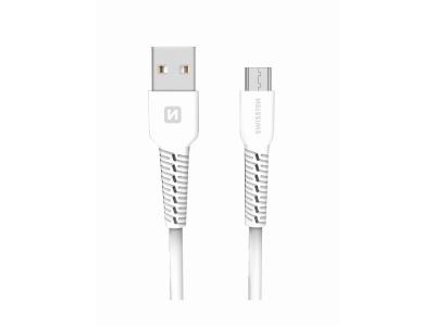 SWISSTEN kabel USB/microUSB, 2A, 1m, bijeli