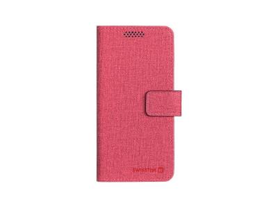 SWISSTEN preklopni etui za mobitel, veličina XL, 158 x 80mm, tekstil, crvena