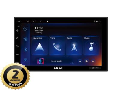 AKAI auto radio, Android,FM, AM, 7"TFT, BT, WiFi, GPS, USB, HF, ISO CA-2DIN7064A