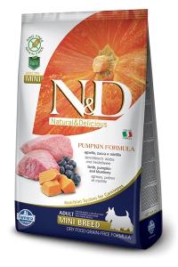 Farmina Natural & Delicious hrana za pse bez žitarica Adult Mini Breed Janjetina s borovnicama i bundevom 800 g