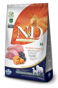 Farmina Natural & Delicious hrana za pse bez žitarica Adult Medium/Maxi Breed Janjetina s borovnicama i bundevom 2,5 kg