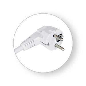 Commel priključni kabel, bijeli, H05VV-F 3G0,75 / 2 m