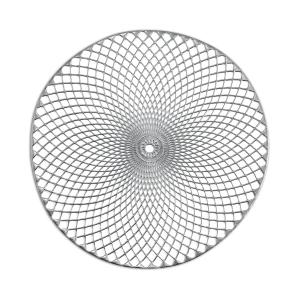 Zeller Podloga "Mandala", PVC, srebrna, Ø38 cm