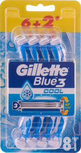 Gillette Blue3 jednokratne britvice Cool, 6+2 kom