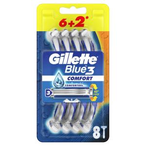 Gillette blue3 jednokratne britvice, 6 + 2 kom