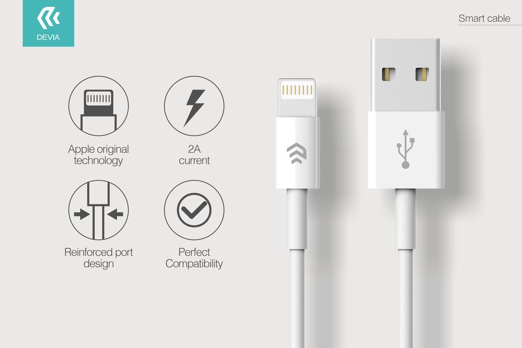 Slika Devia Smart series kabel za Apple 5V/2.1A, 1.2 m