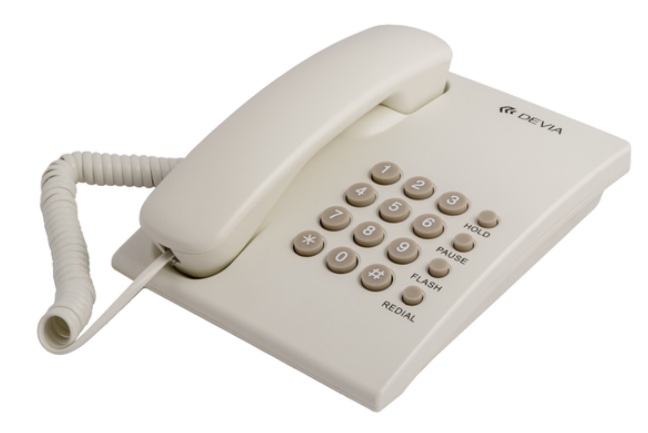Slika Devia telefon žičani DE1107, bijeli