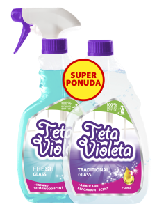 Teta Violeta sprej za staklo Fresh 750ML + REFIL TRADIT.