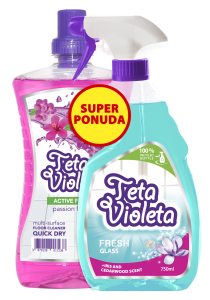 Teta Violeta sredstvo za pod Passion 1 L+ staklosjaj Fresh 750ml