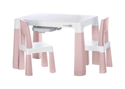 FREEON stol i dvije stolice Neo,roza 46644