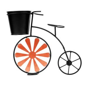 Retro stalak za cvijeće u obliku bicikla SEMIL, bordo/crna*