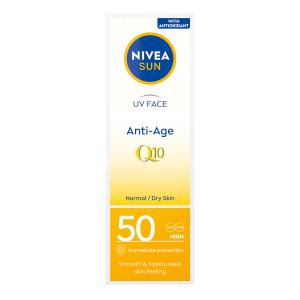 Nivea SUN Anti-Age Q10 & Antipigments krema za lice  SPF 50, 50 ml