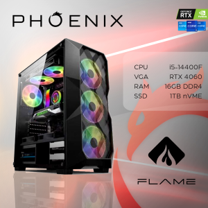 Phoenix Računalo Flame Y-561 Intel i5 14400F/16GB DDR4/NVMe SSD 1TB/VGA RTX 4060