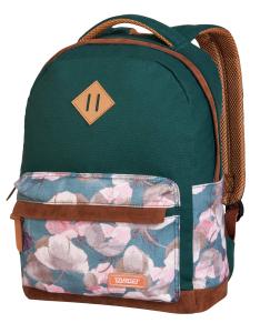 Target ruksak Canvas floral, Zelena