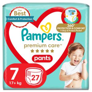 Pampers Premium Care Pants, Pelene-Gaćice, Veličina 7, 27 Komada