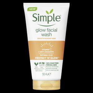 Simple piling za lice Glow Facial Clay Wash 150 ml