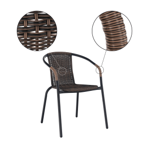 Složiva stolica DOREN, smeđi/crni metal