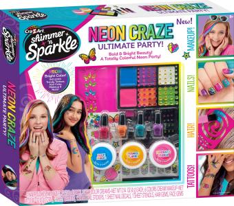 CRAZART set 4u1 za tijelo, nokte, kosu i šminka Neon Craze 17344