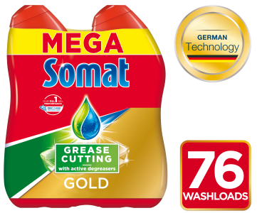 Somat Gold Gel Antigrease 2x684 ml, 76 pranja