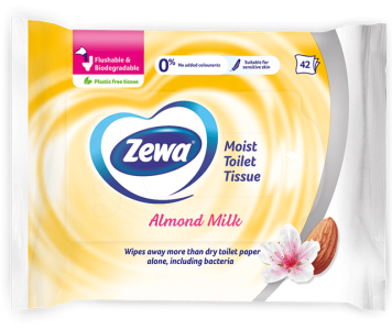 Zewa vlažni toaletni papir s bademovim mlijekom, 42 kom.