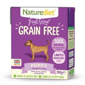 Naturediet  Hrana za pse feel good grain free - puppy, chicken & lamb 390 g