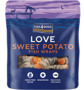 Fish4Dogs Hrana za pse love sweet potato fish wraps 100 g