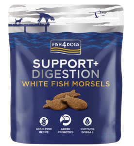 Fish4Dogs Hrana za pse support+ digestion white fish morsels 225 g