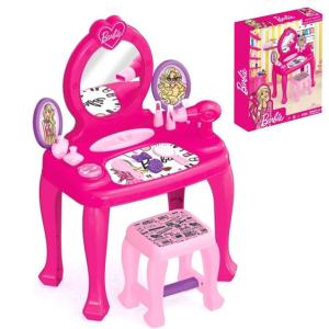 Barbie kozmetički stolić za igru sa stolicom i priborom 58,5 x 59,5 cm