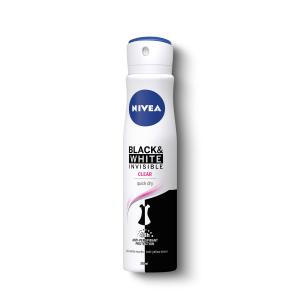 Nivea Black&Whit invisible Clear sprej za žene, 150 ml