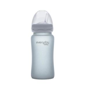 Everyday baby staklena boca sa slamkom, 240 ml Healthy+, Siva