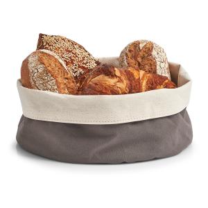 Zeller Košara za kruh platnena 25 x 13 cm, antracit-bež