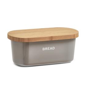 Zeller Kutija za kruh, bambus, siva, 36x20x14,5 cm