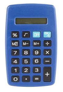 Džepni kalkulator, 11,8x7,4 cm, Sort