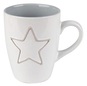 Božićna ukrasna keramička šalica STAR 9 x 10,5 cm
