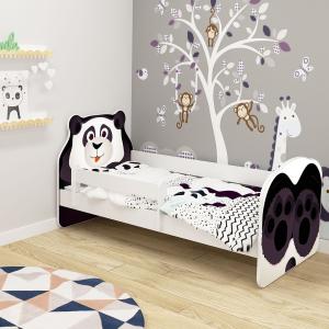 Acma drveni dječji Krevet ANIMALS, Bijeli, PANDA