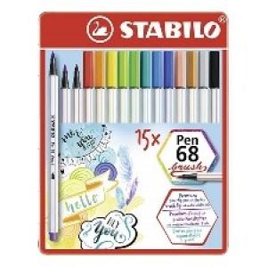 Stabilo flomaster pen 68 brush 15 kom S