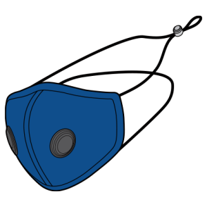 Design Vision zaštitna maska za lice sa antivirusnom membranom, tamno plava