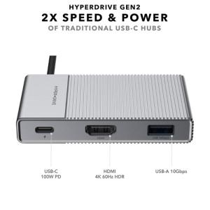 HyperDrive GEN2 6-portni USB-C HUB za MacBook, Chromebook i PC