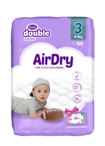 Violeta Pelene Double Care AIR DRY MIDI - 3 jumbo (4 - 9 kg., 66 kom) + Gratis baby maramice