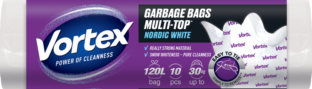 Vortex Nordic White vreće za smeće 120L/10kom.