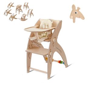 QuarttoLino 7u1 dječja stolica za bebe i djecu Nature sa glavom Žirafe
